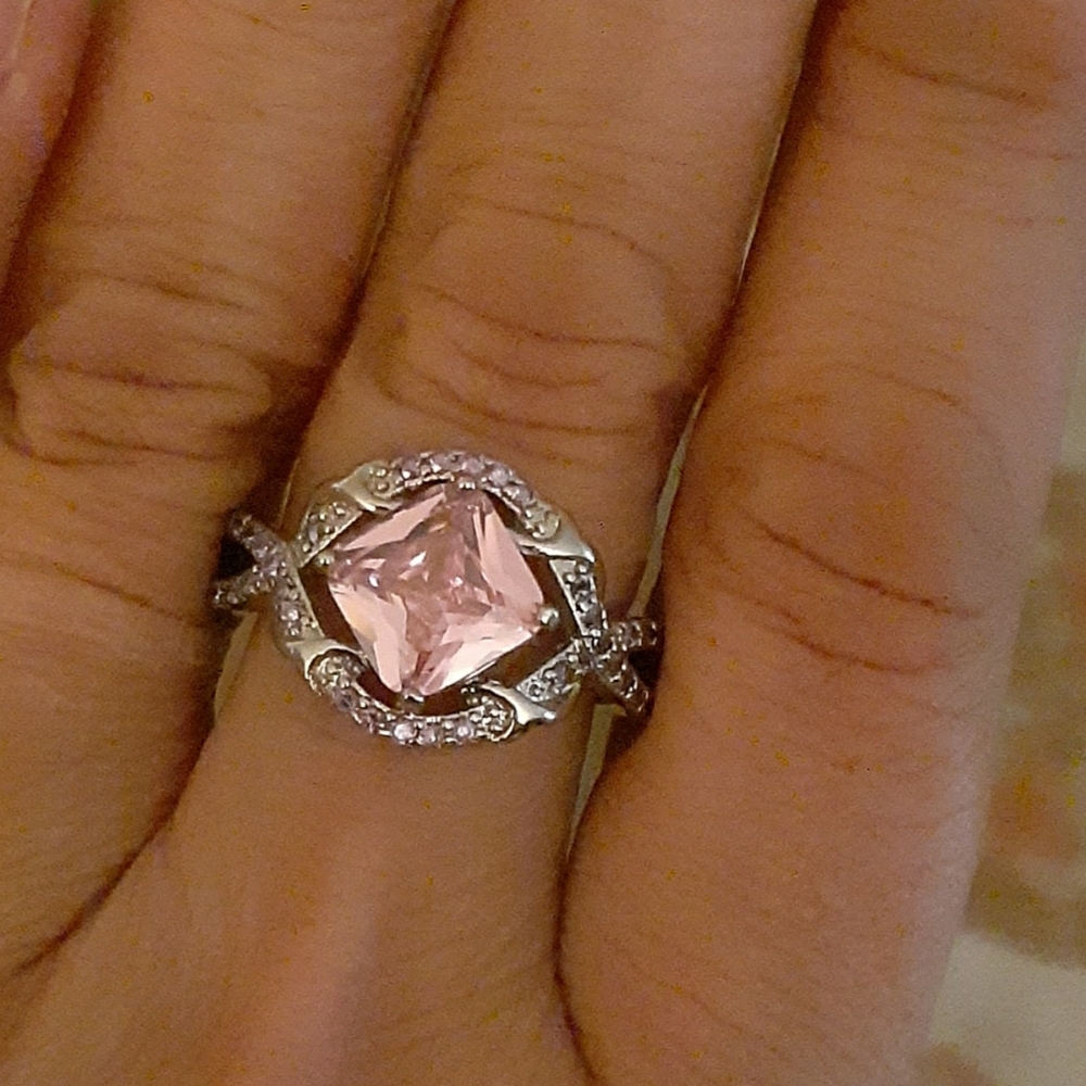 Pink Spinel and Amethyst Ring